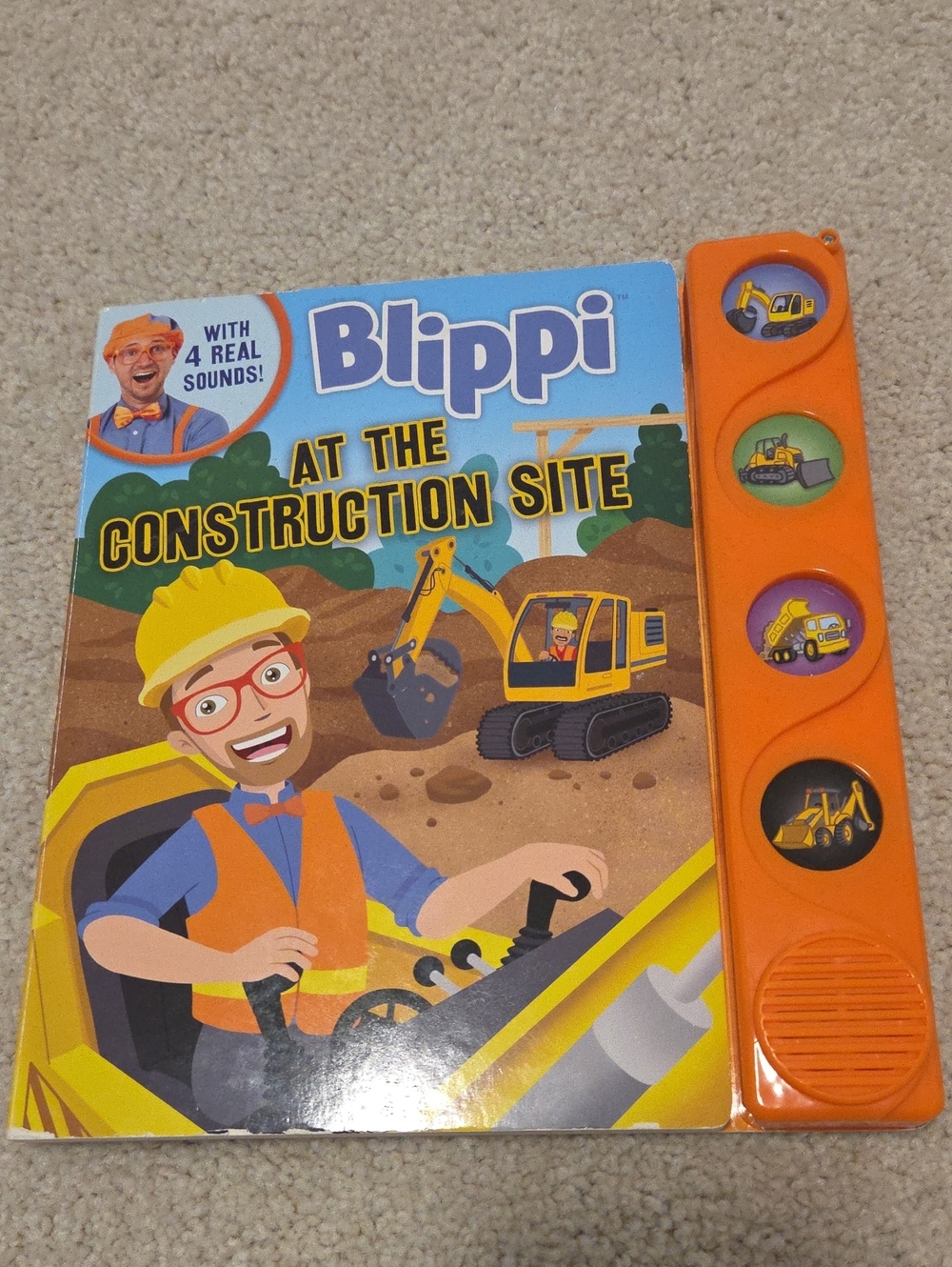Blippi Construction Site Sound Board Book